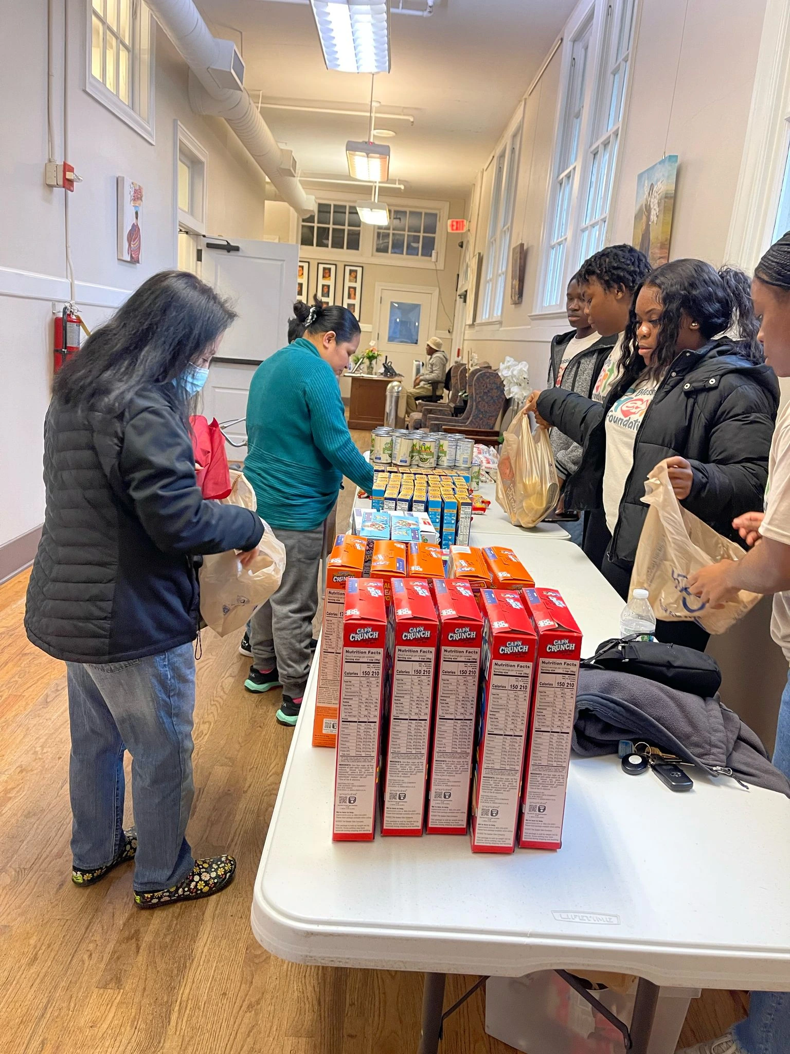 Food pantry volunteers